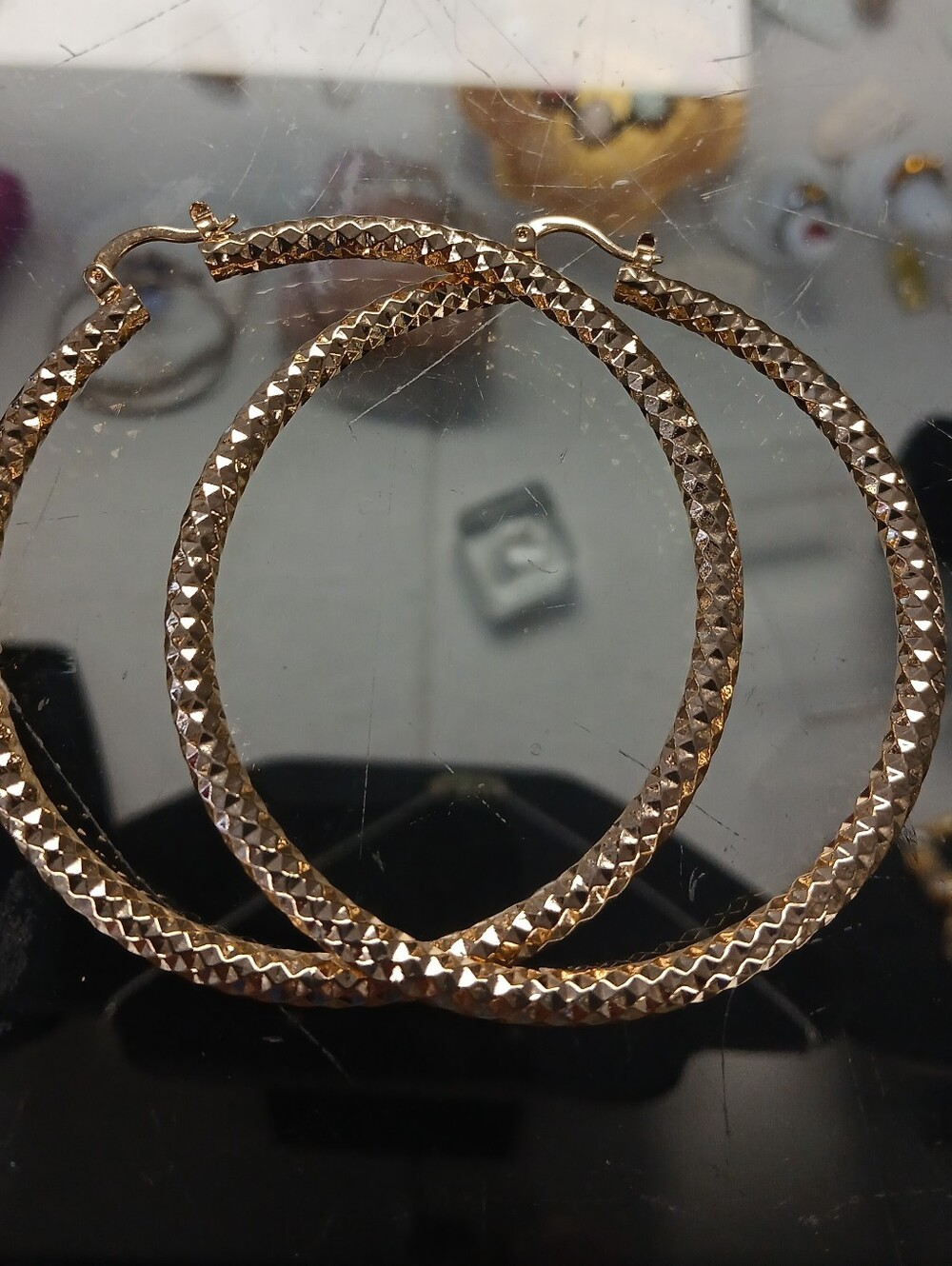 Gold Large Hoops - Picture 2 of 11